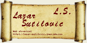 Lazar Šutilović vizit kartica